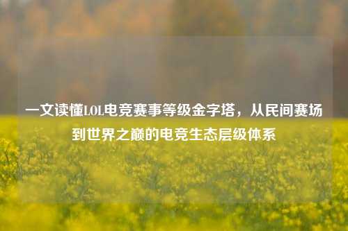 一文读懂LOL电竞赛事等级金字塔，从民间赛场到世界之巅的电竞生态层级体系
