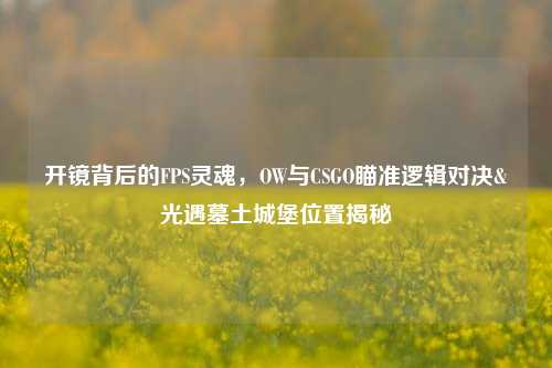 开镜背后的FPS灵魂，OW与CSGO瞄准逻辑对决&光遇墓土城堡位置揭秘