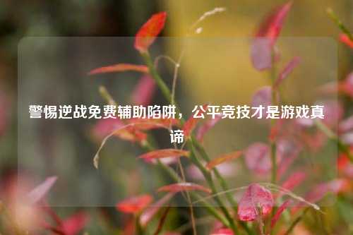 警惕逆战免费辅助陷阱,公平竞技才是游戏真谛