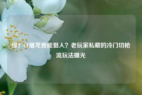 惊!CF屠龙竟能狙人?老玩家私藏的冷门切枪流玩法曝光