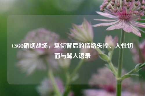 CSGO硝烟战场,骂街背后的情绪失控、人性切面与骂人语录