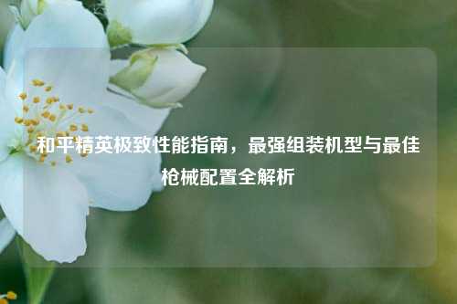 和平精英极致性能指南，最强组装机型与最佳枪械配置全解析