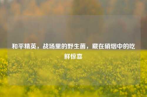 和平精英,战场里的野生菌,藏在硝烟中的吃鲜惊喜