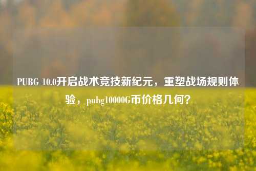 PUBG 10.0开启战术竞技新纪元，重塑战场规则体验，pubg10000G币价格几何？