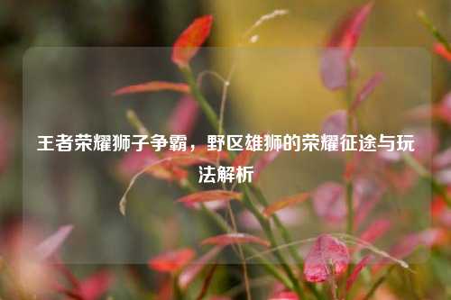 王者荣耀狮子争霸,野区雄狮的荣耀征途与玩法解析